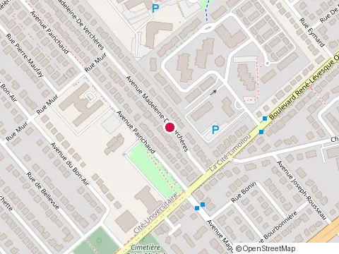 Location of B&B le Soleil Nordique at 919 avenue Madeleine-de Verchères, Québec