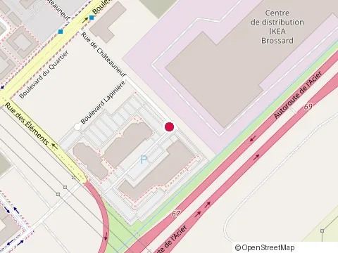Location of B2R Électricité et Automation Inc at 6815 Rue Claudel, Brossard