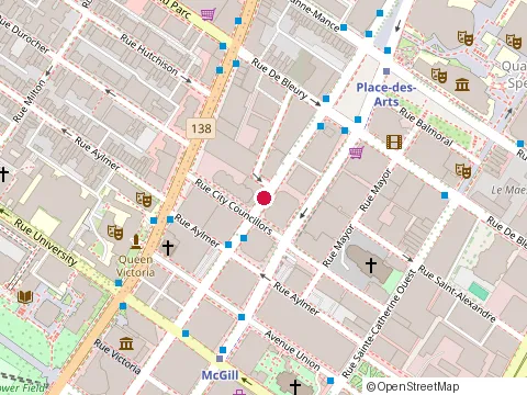 Location of Balkan & Lennox Restaurant at 359 avenue du President-Kennedy, Montréal