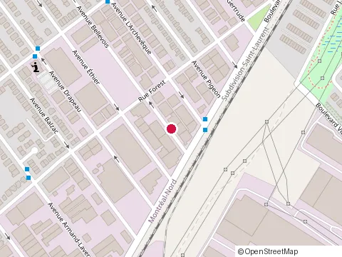 Emplacement de Bam Construction au 10437 avenue Bellevois, Montréal
