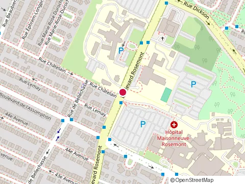 Location of Banque d'Yeux du Quebec at 5689 boulevard Rosemont, Montréal