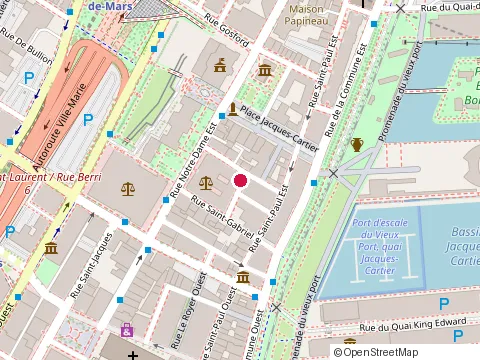 Location of Bar Bisou Bisou at 416 rue Saint-Vincent, Montréal