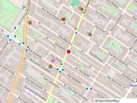 Location of Bar Cabaret Fun Spot at 1151 Rue Ontario E, Montréal