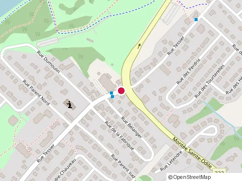 Location of Bar Laitier Pignon Glace Enr at Odile, Rimouski