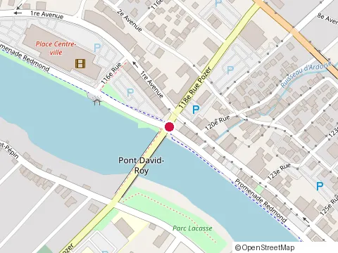 Location of Bar le River at Promenade Redmond, Saint-Georges