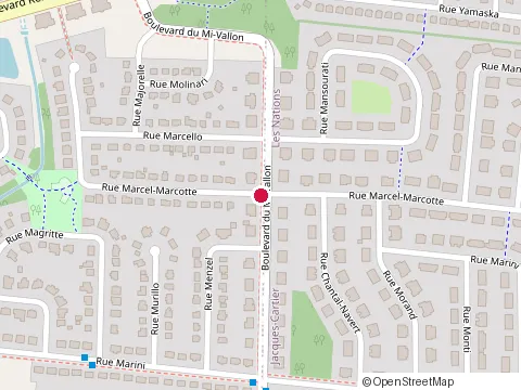 Location of Bar Mi-Vallon at 1300 boulevard du Mi-Vallon, Sherbrooke