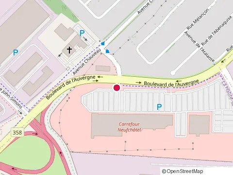 Location of Bar Show-Time Tabou at 4605 boulevard de l'Auvergne, Québec