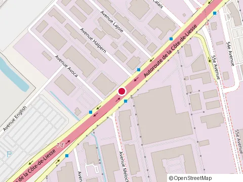 Location of Bar-Restaurant Chez Francis at County Highway Cote de Liesse 11425, Dorval