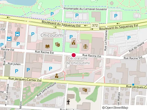 Location of Barreau du Saguenay Lac St-Jean at 227 Rue Racine E, Chicoutimi