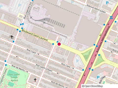 Location of Basha at 8780 boulevard Saint-Laurent, Montréal