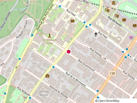 Location of Bayouk Diab at 3429 Rue Drummond, Montréal