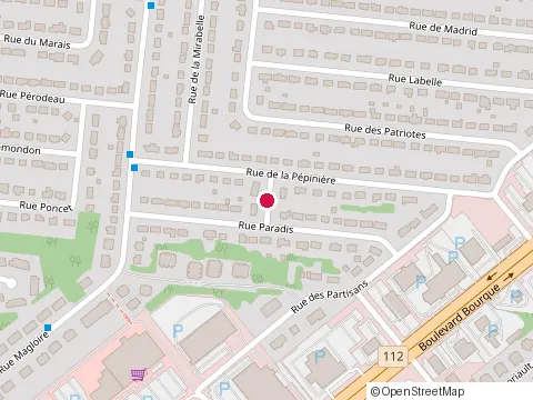 Location of Bazinet Renovation at 1474 Rue Paradis, Sherbrooke