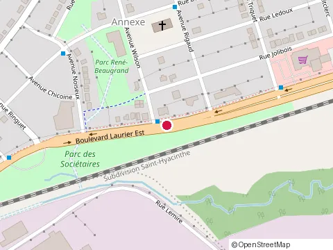 Location of Beauchemin Gauvin & Guimond Cabinet en Assurances de Dommages Inc at 1730 boulevard Laurier E, Saint-Hyacinthe