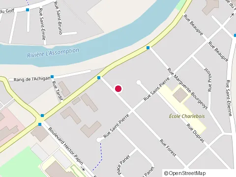 Location of Beauséjour Robert at 83 Rue Forest, L'Assomption