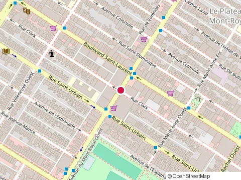 Location of Beauty'S Restaurant at 93 Avenue du Mont-Royal O, Montréal