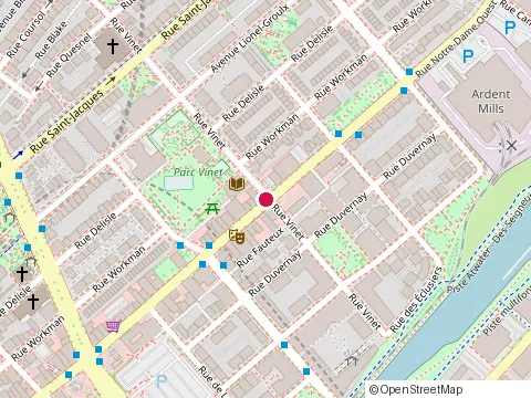 Location of Beige at 2480 rue Notre Dame O, Montréal