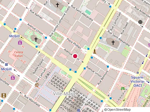 Location of Bella Med Esthetique at 1191 avenue Union, Montréal