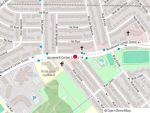 Location of Belle Pizza - Cartier at 105 Boulevard Cartier O, Laval
