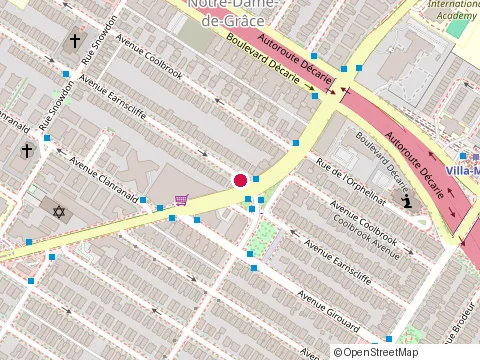 Emplacement de Benoit Thibault au 5515 chemin de la Cote-Saint-Luc, Montréal