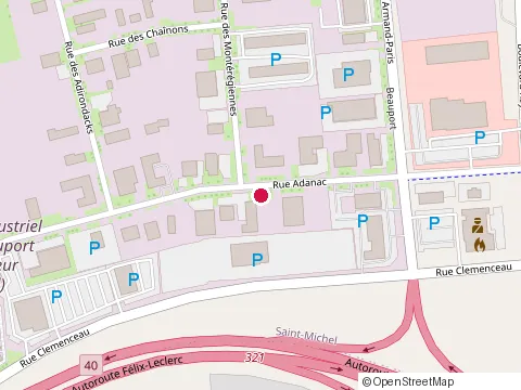Location of Bernard Longpré Inc. at 623 Rue Adanac, Québec