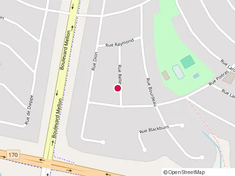 Location of Berube Excavation at 2300 Rue Belley, Jonquière