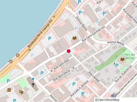 Location of Bibliothèque Lisette-Morin at 110 Rue de l'Evêché Est, Rimouski