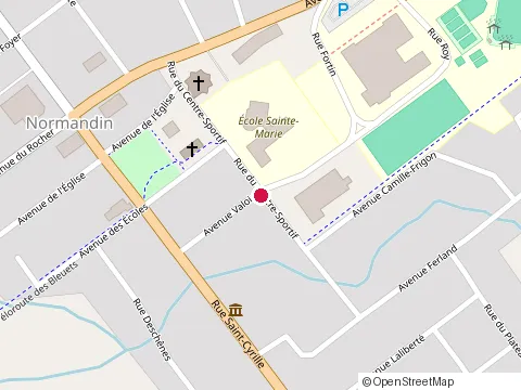 Location of Bibliothèque Municipale de Normandin at 1156 avenue Valois, Normandin