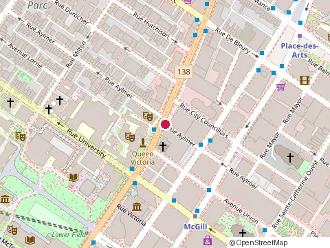 Location of Bijou Jazz at 2060 Rue Aylmer, Montréal