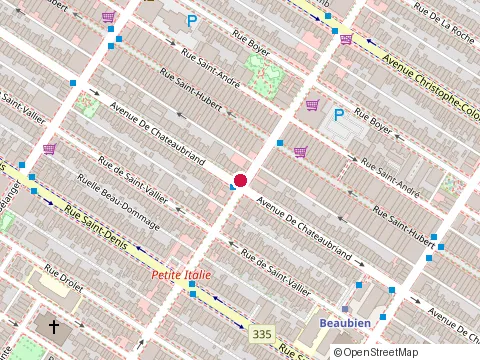 Location of Bistro at 6701 avenue de Chateaubriand, Montréal