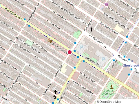 Location of Bistro Auprès de Ma Blonde at 3845 Rue St Denis, Montréal