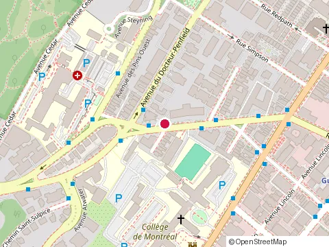Location of Bistro le Cartier at 3550 chemin de la Cote-des-Neiges, Montréal