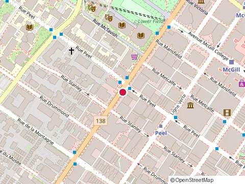Location of Blu Restaurant Italien at 1112 Rue Sherbrooke O, Montréal