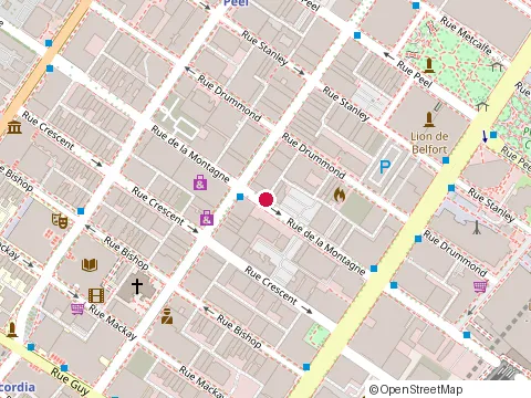 Location of Boa Vida Day Club at 1234 Rue de la Montagne, Montréal