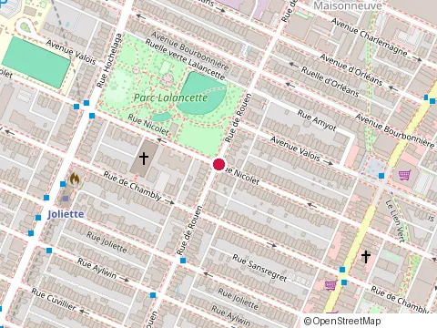 Location of Bonbois Mtl Inc. - Construction, Terrasse, Patio, Pergolas, Clôtures Montréal at 2186 Rue Nicolet, Montréal