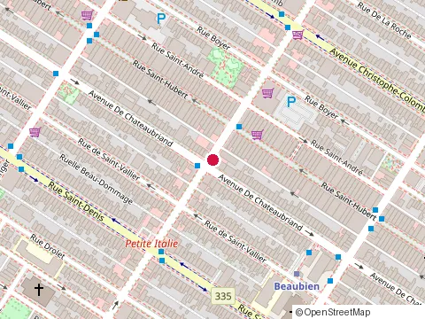 Location of Bonsai at 780 Rue Saint-Zotique E, Montréal