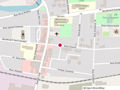 Location of Bouchard Pierre at 109 Rue Church, Cowansville
