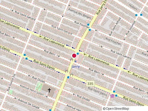 Location of Bouchées at 502 Rue Jarry E, Montréal