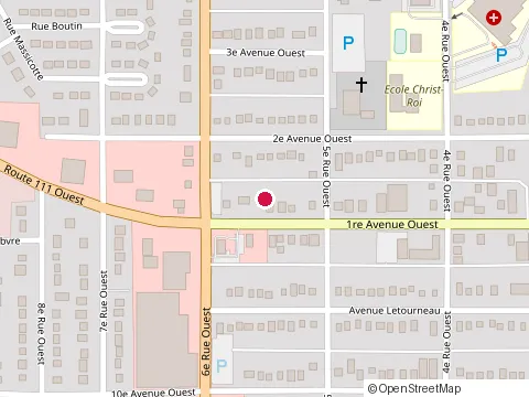 Location of Boucherie Chez Ribs at 561 6E Rue O, Amos