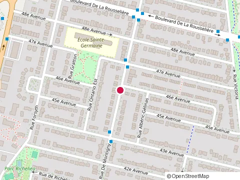 Location of Boucherie des Trembles at 13870 Rue de Montigny, Montréal