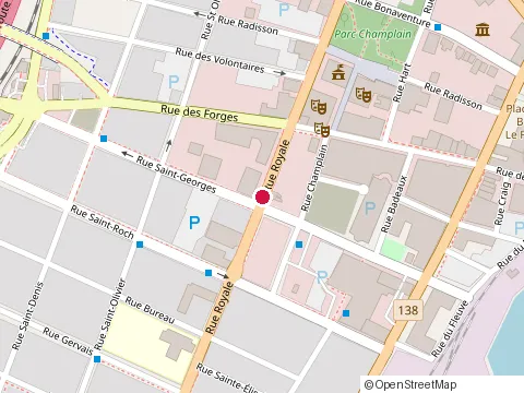 Location of Bouf Royal at 1556 Rue Royale, Trois-Rivières