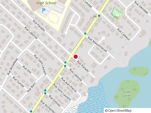 Location of Bouffe École Enr at 190 Rue Paradis, Rosemère