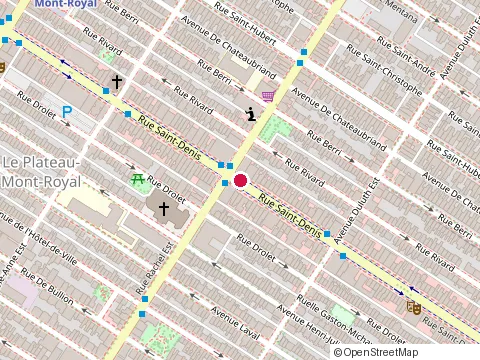 Location of Bouillon Albert at 4177 Rue Saint-Denis, Montréal