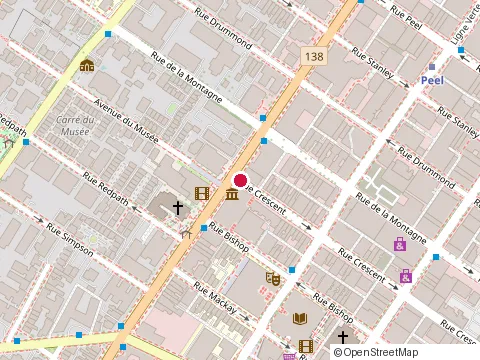 Location of Brass Door at 2171 Rue Crescent, Montréal