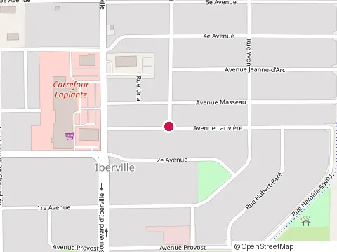 Location of Broderie A Cloutier at 514 Lariviere Av, Saint-Jean-sur-Richelieu