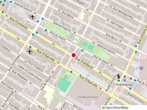 Location of Brown Conseil at 2072 Rue Frontenac, Montréal