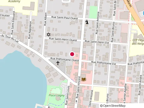 Location of Buffet Chinois Lin Wah at 104 Rue Saint-Vincent, Sainte-Agathe-des-Monts