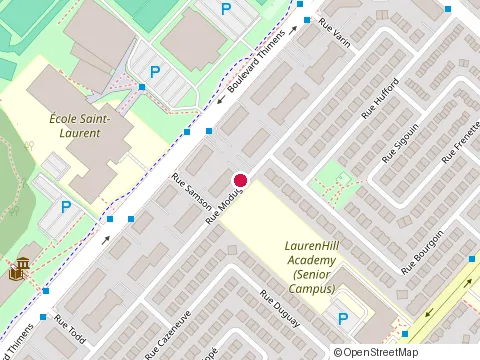 Location of Bureau d'Expertise en Sinistre Bell Inc at 2555 Rue Modugno, Montréal