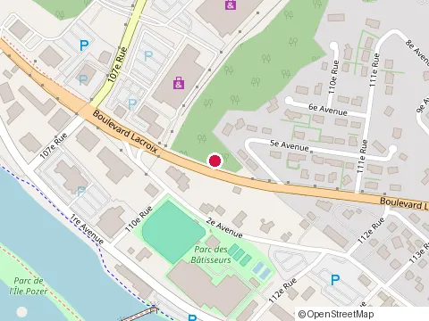 Location of Burger King at 10595 boulevard Lacroix, Saint-Georges