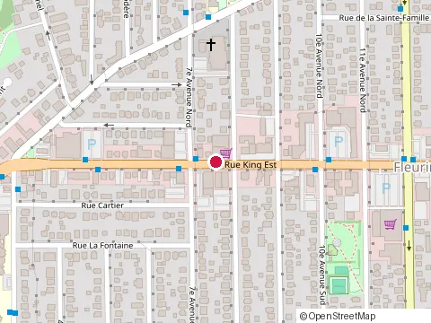 Location of Burger Plex at 623 Rue King E, Sherbrooke