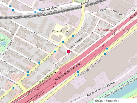 Location of Burgers et Plus at 150 rue Notre Dame O, Lachine